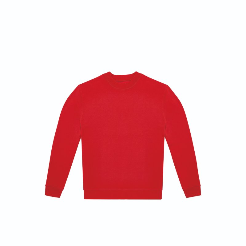 B&C ID.222 Crew in Red – bedrukken als eindejaarstrui of groepstrui