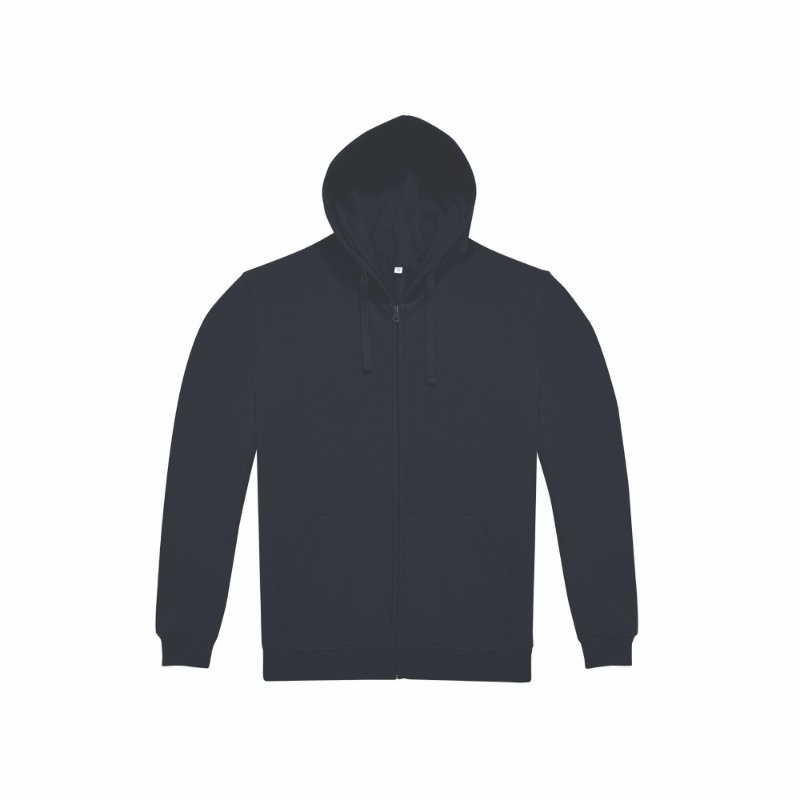 B&C ID.224 Zip Hood in Navy – bedrukken als eindejaarstrui of groepstrui